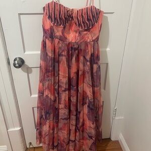 Anthropologie Hutch Pleated Sweetheart Dress Size 12P
